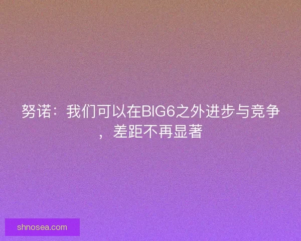 努诺:我们可以在BIG6之外进步与竞争,差距不再显著 努诺:我们可以在BIG6之外进步与竞争,差距不再显著