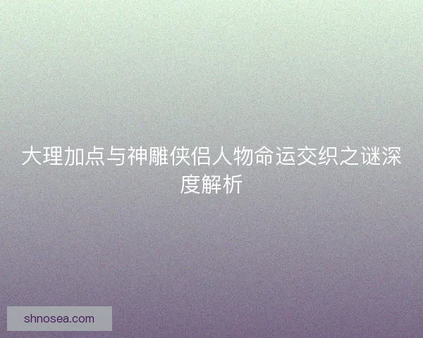 大理加点与神雕侠侣人物命运交织之谜深度解析